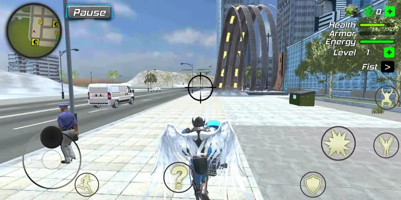 Crime Angel Superhero - Vegas Air Strike android App screenshot 2